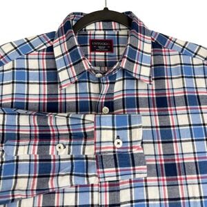 UNTUCKit Slim Fit Flannel Shirt Mens Medium Plaid‎ Long Sleeve Button Down